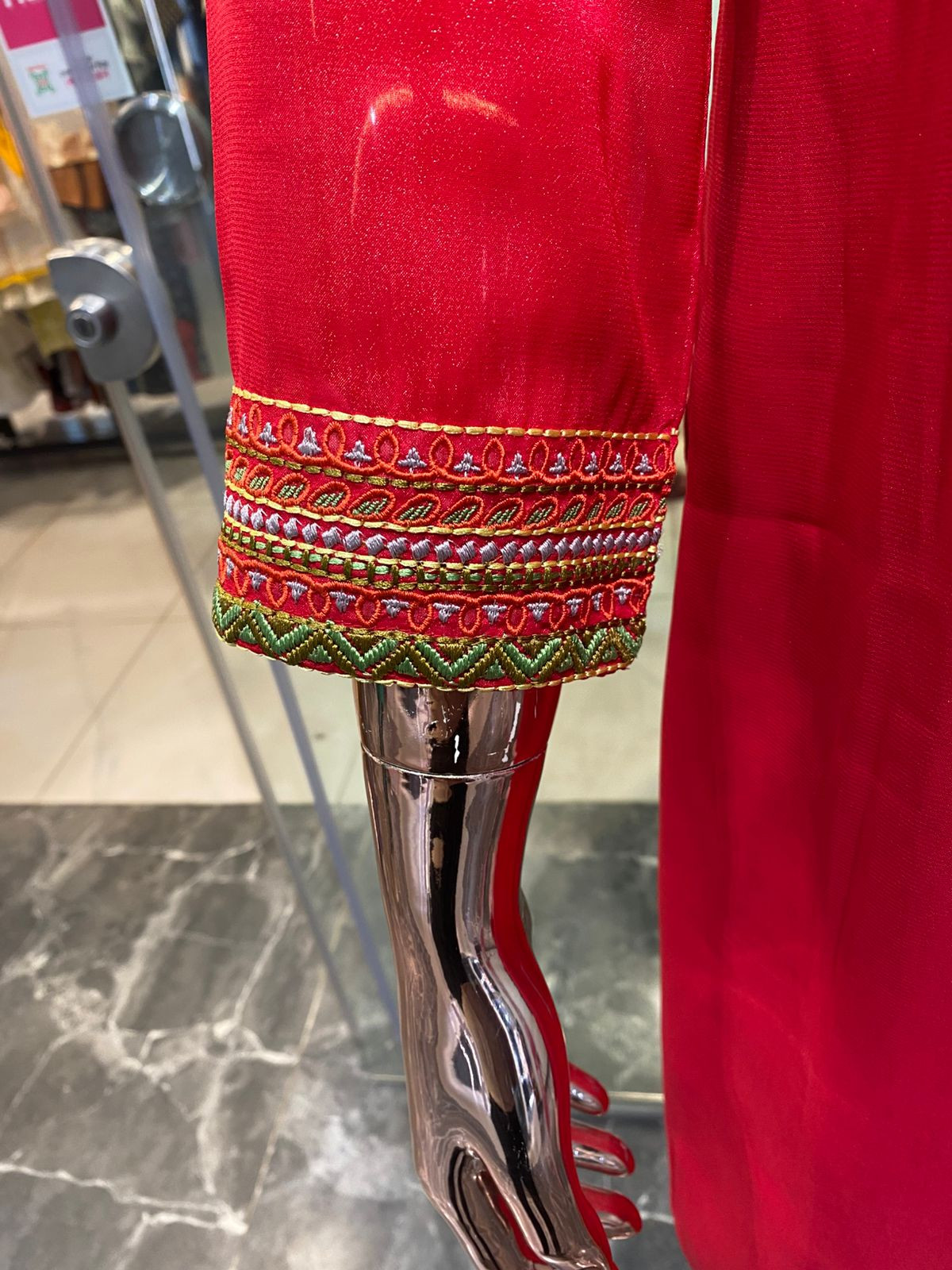 Elegant Red Embroidered 3-Piece Set — Grace in Every Detail
