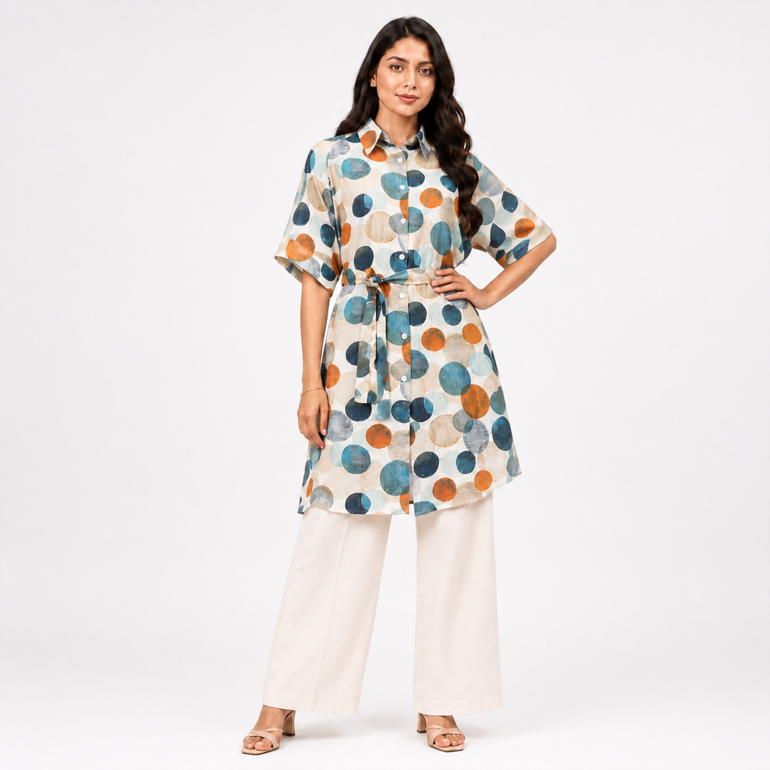Teal Mosaic Printed Kurti