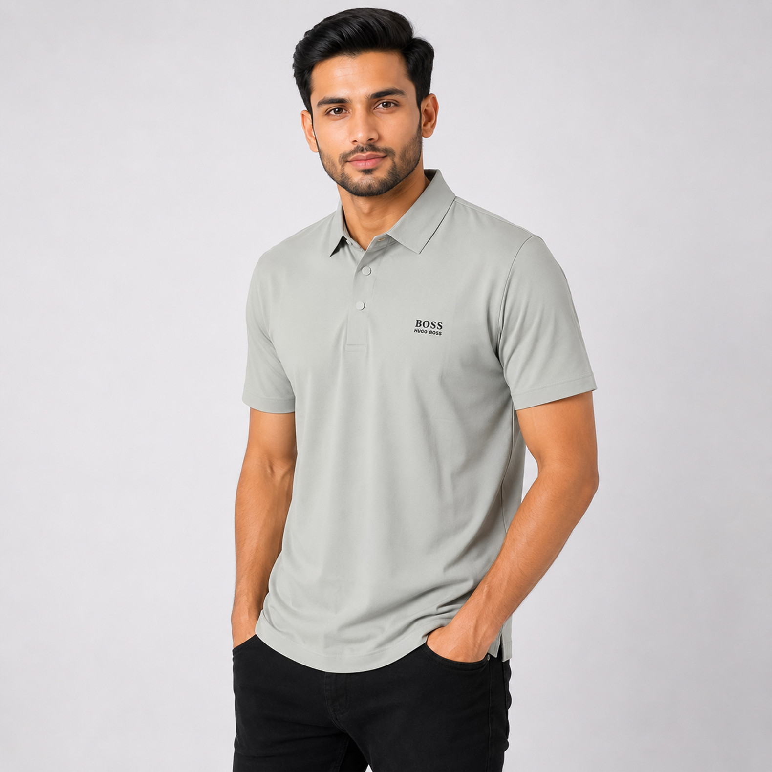 Classic Grey Premium Men's Polo