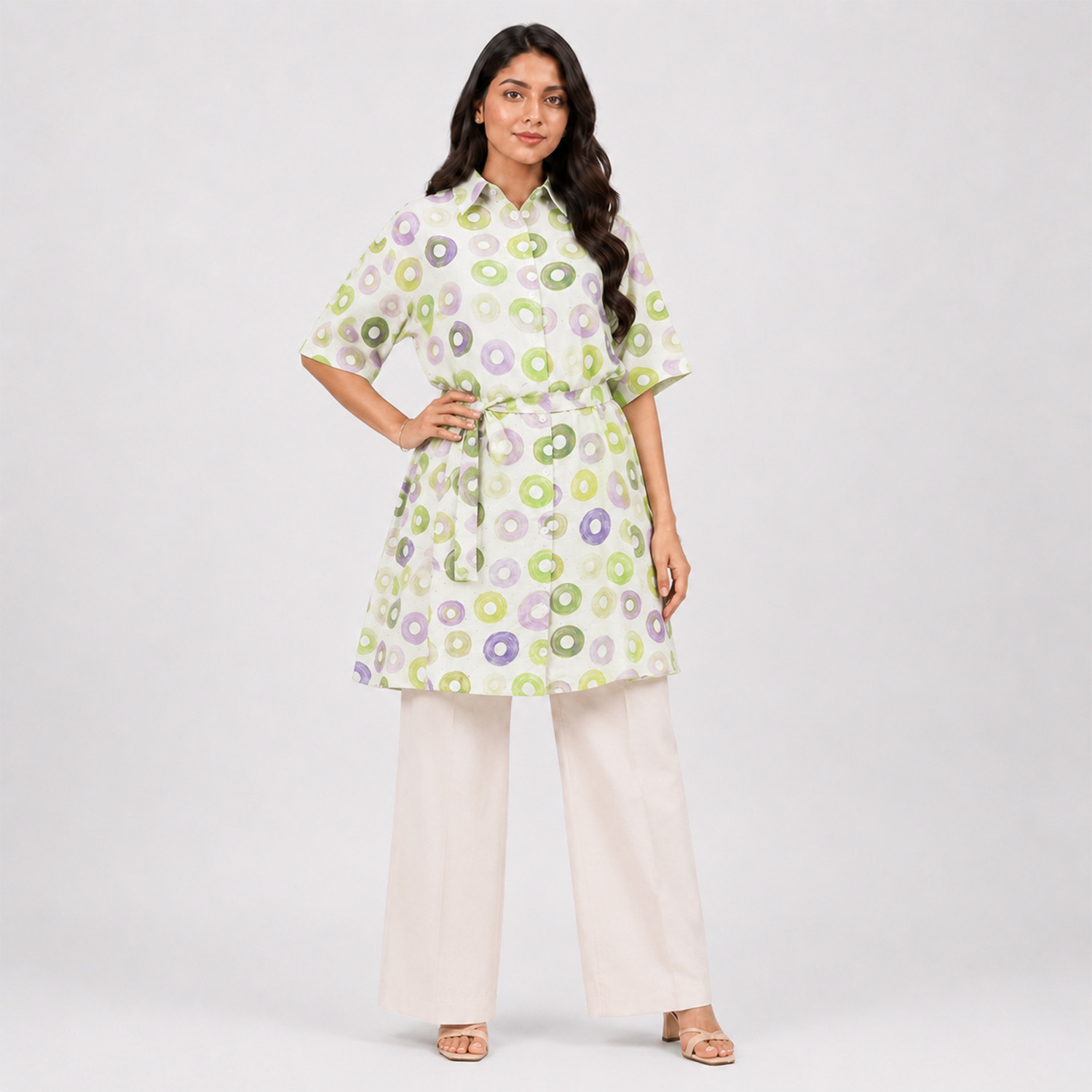 Lime Bloom Printed Kurti