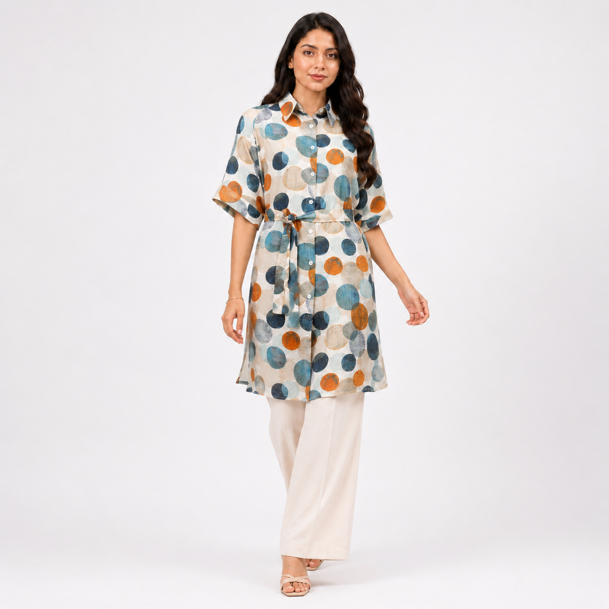 Teal Mosaic Printed Kurti